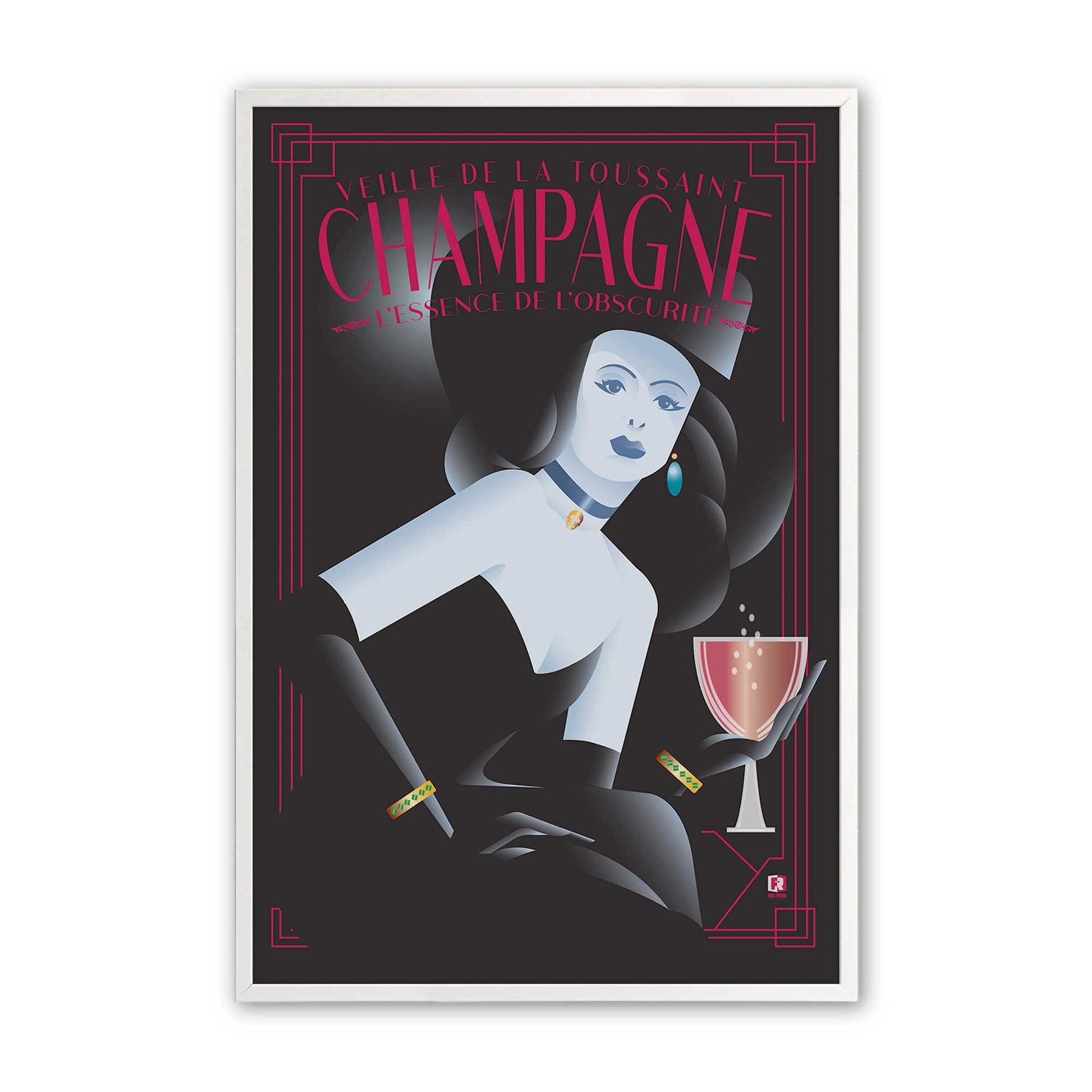 [Color:Opaque White], Picture of art in a Opaque White frame