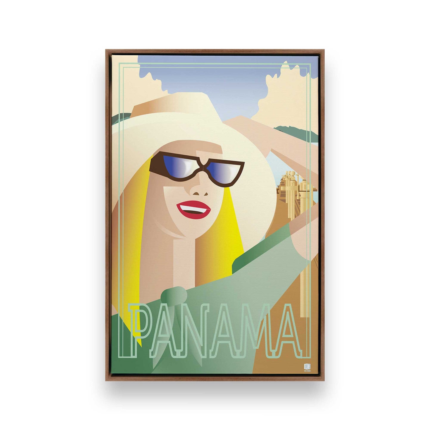 [Color:Walnut], Picture of art in a Walnut frame