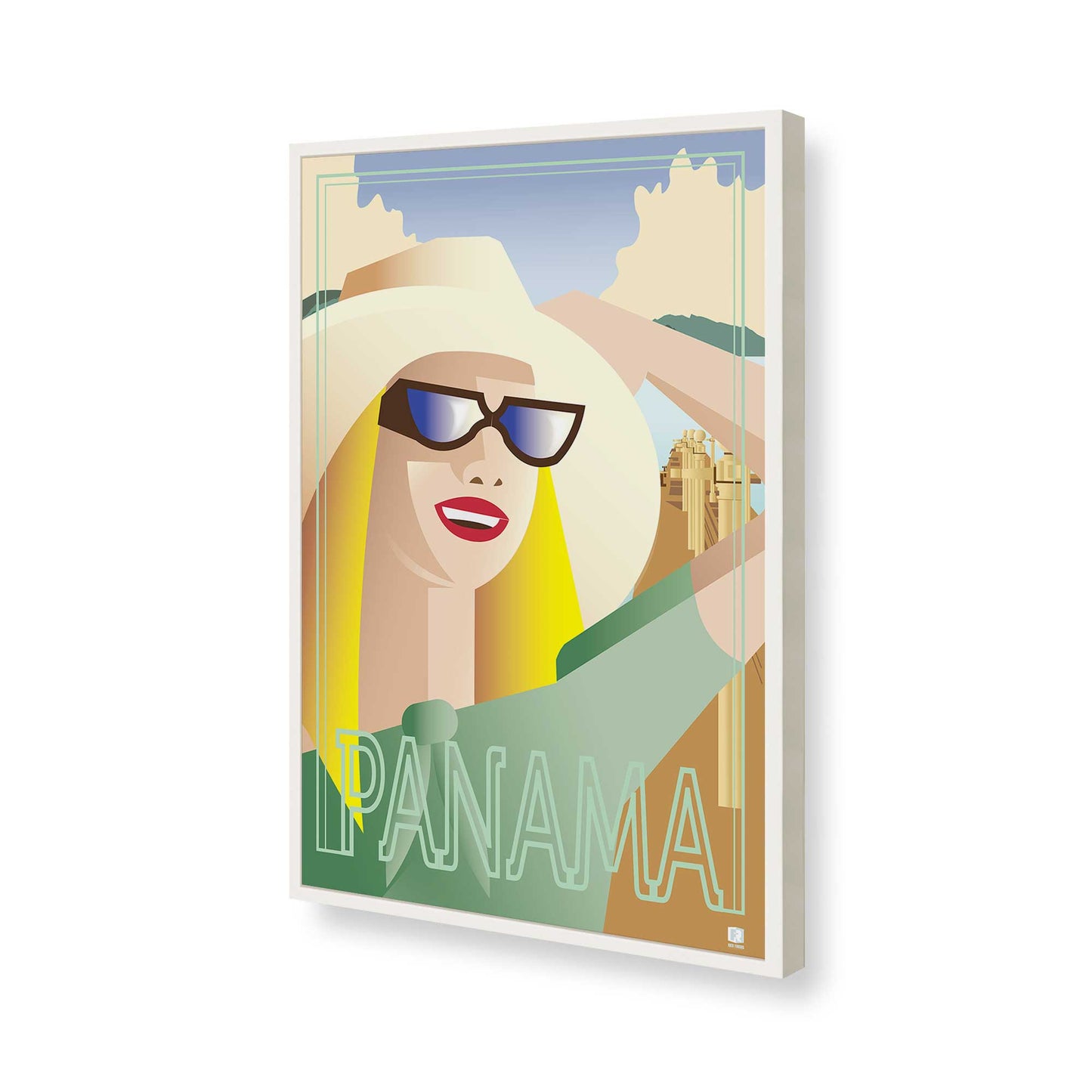 [Color:Opaque White], Picture of art in a Opaque White frame of the corner