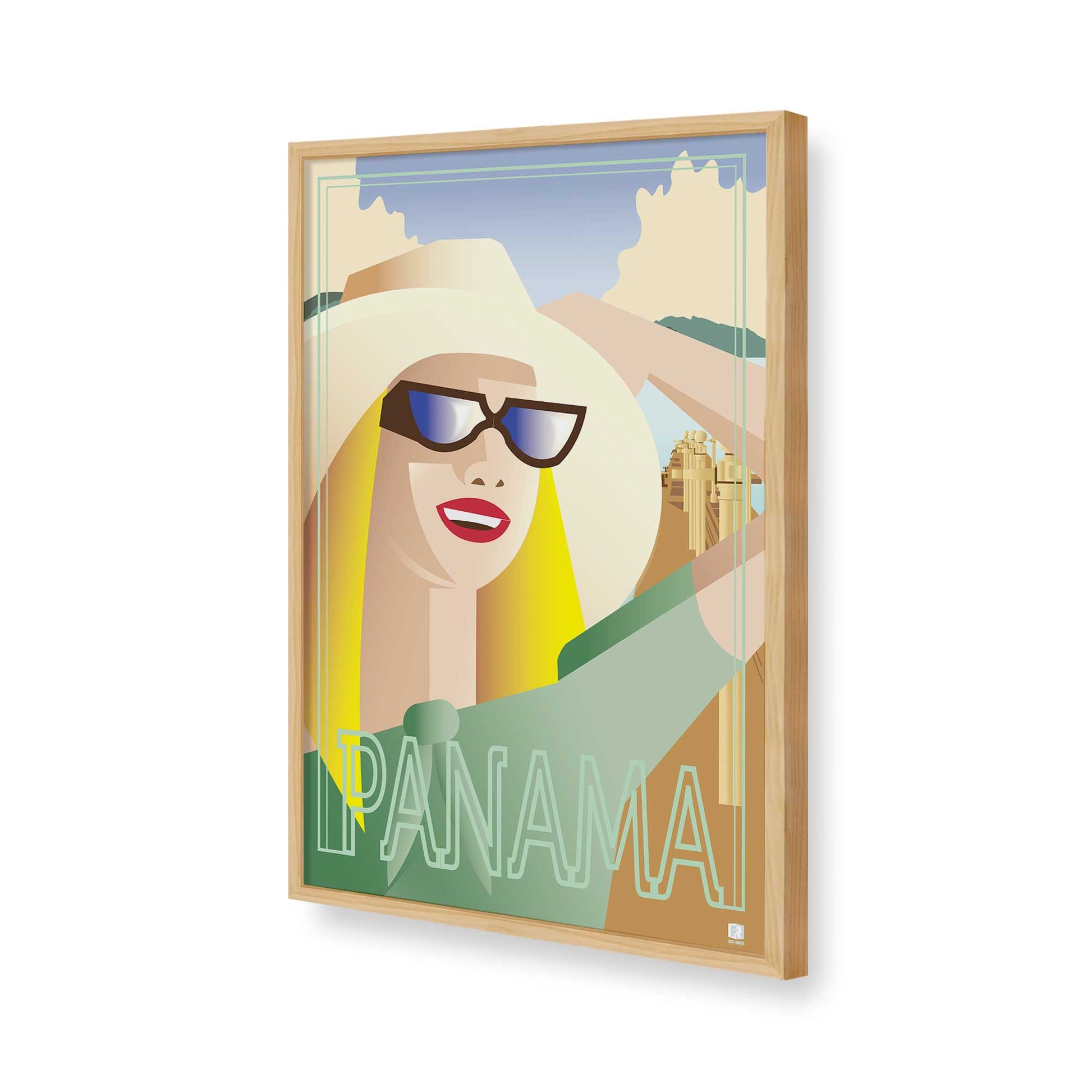 [Color:American Maple], Picture of art in a American Maple frame of the corner