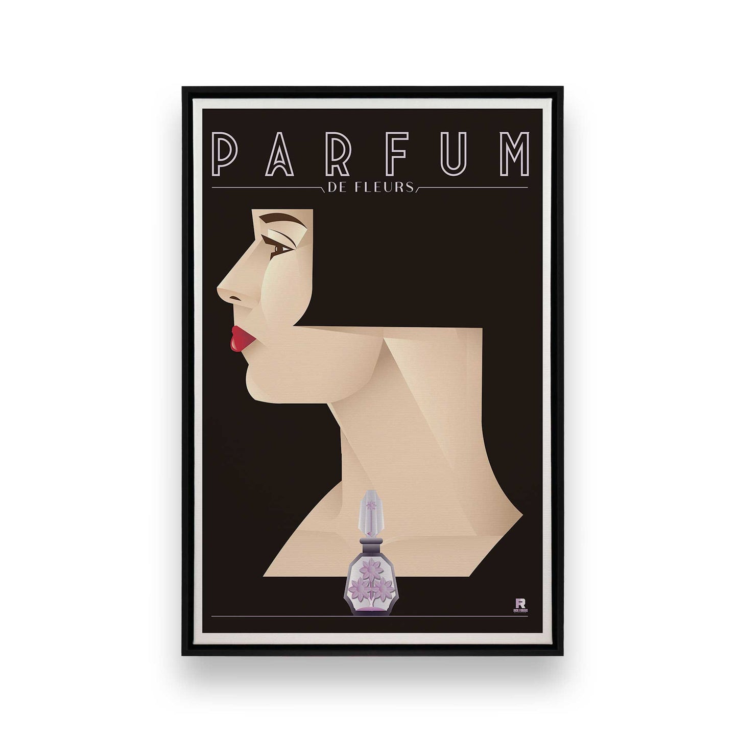 [Color:Satin Black], Picture of art in a Satin Black frame