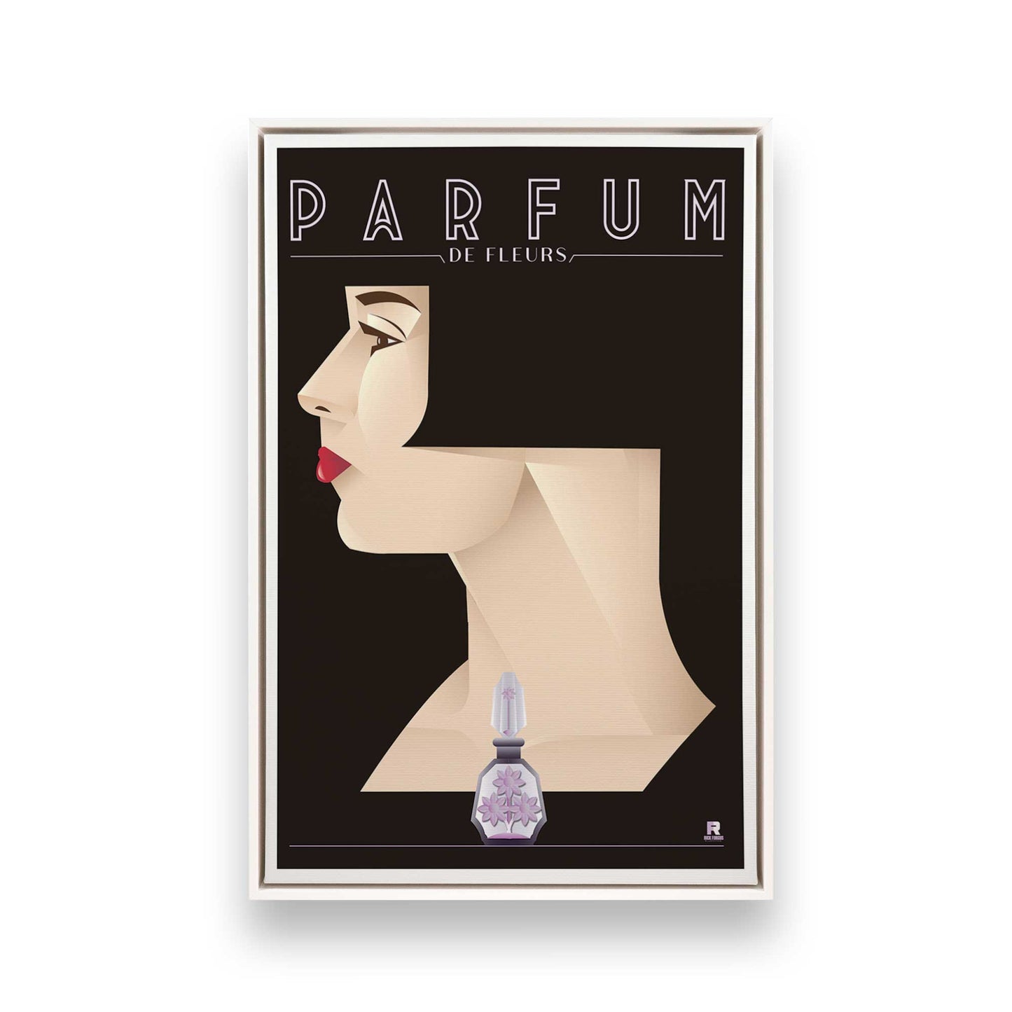 [Color:Opaque White], Picture of art in a White frame