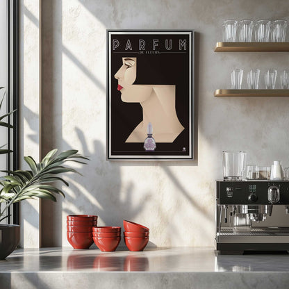 [Color:Espresso], Picture of art in a Espresso frame at an angle