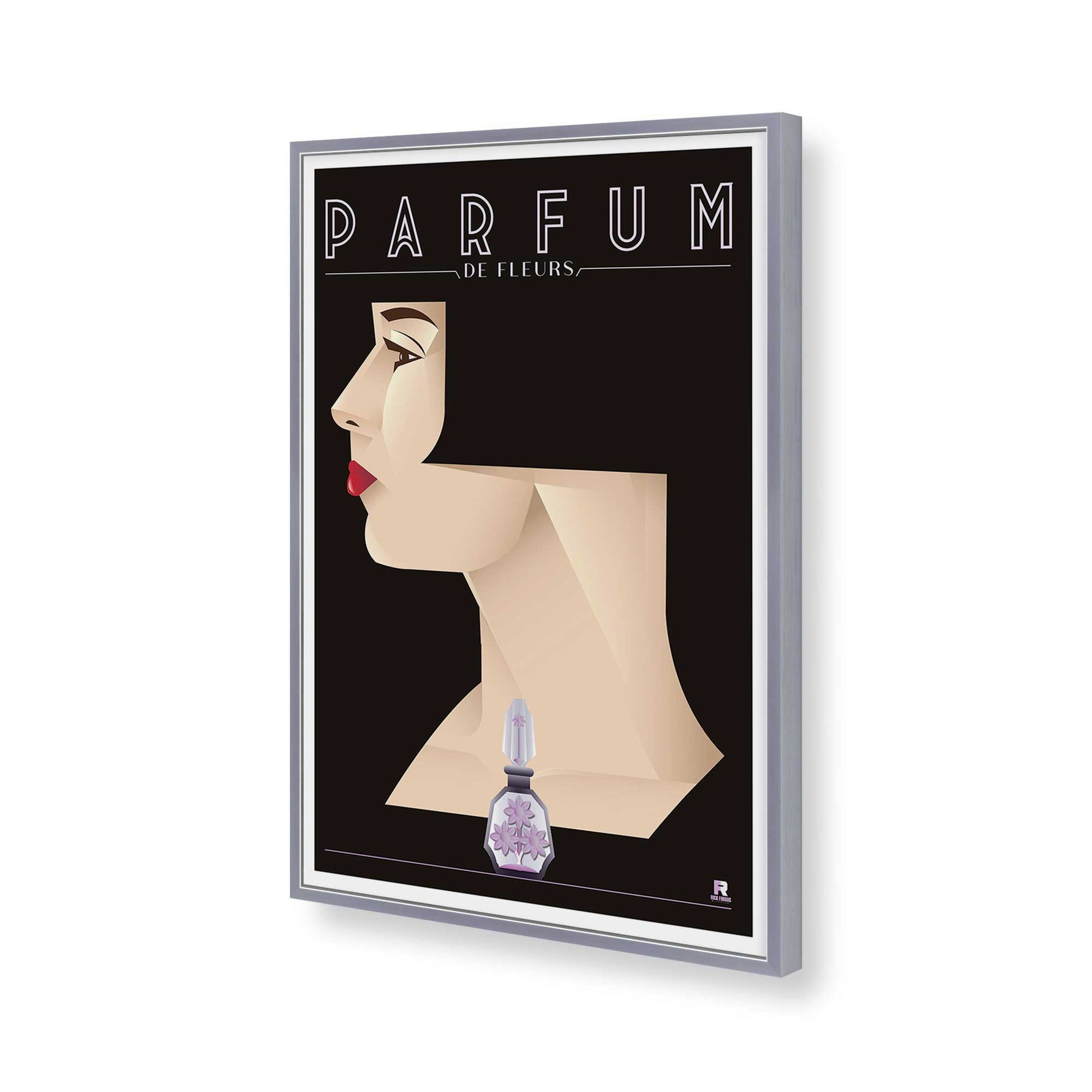 [Color:Polished Chrome], Picture of art in a Polished Chrome frame of the corner