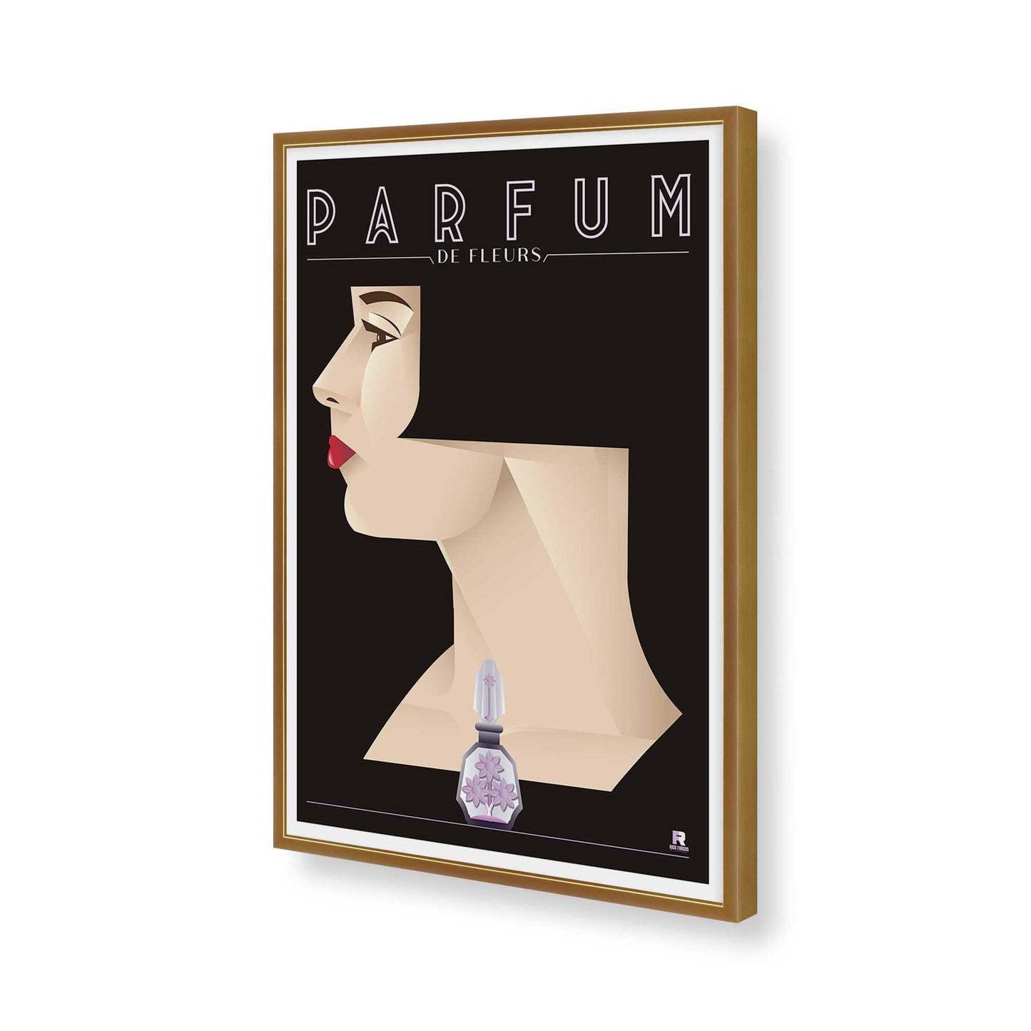 [Color:Polished Gold], Picture of art in a Polished Gold frame of the corner