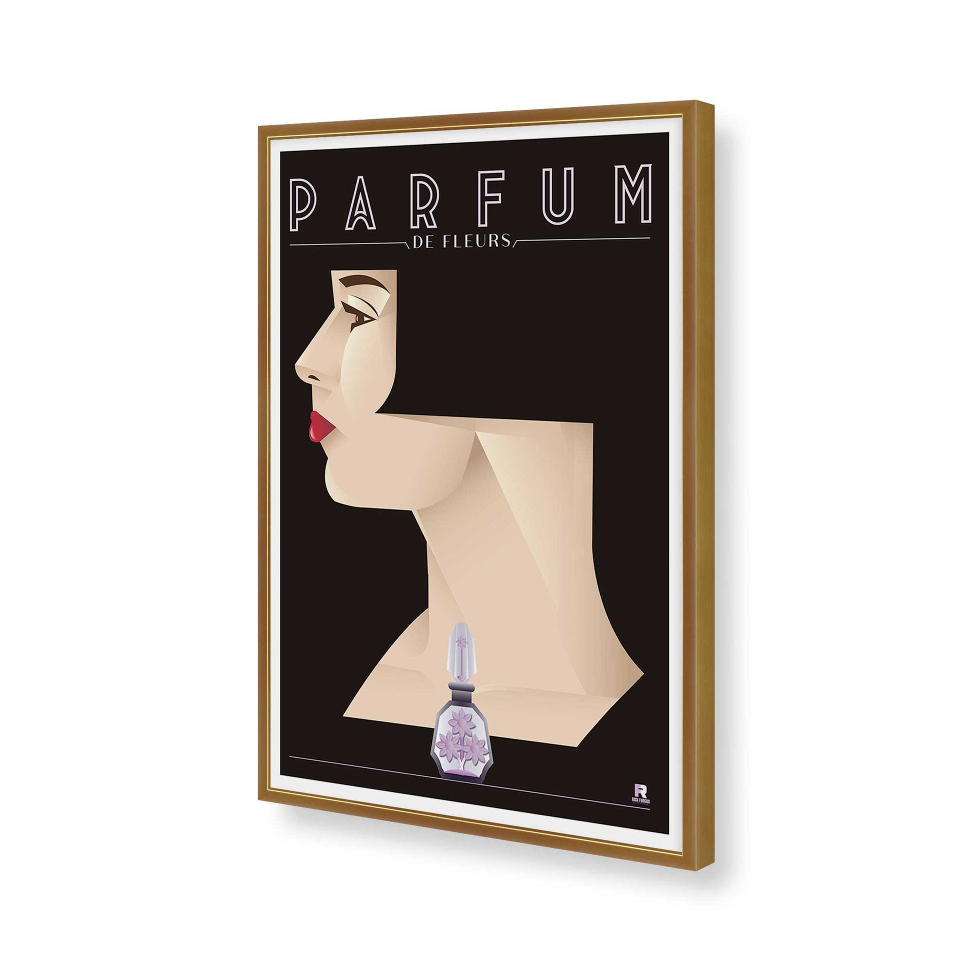 [Color:Polished Gold], Picture of art in a Polished Gold frame of the corner