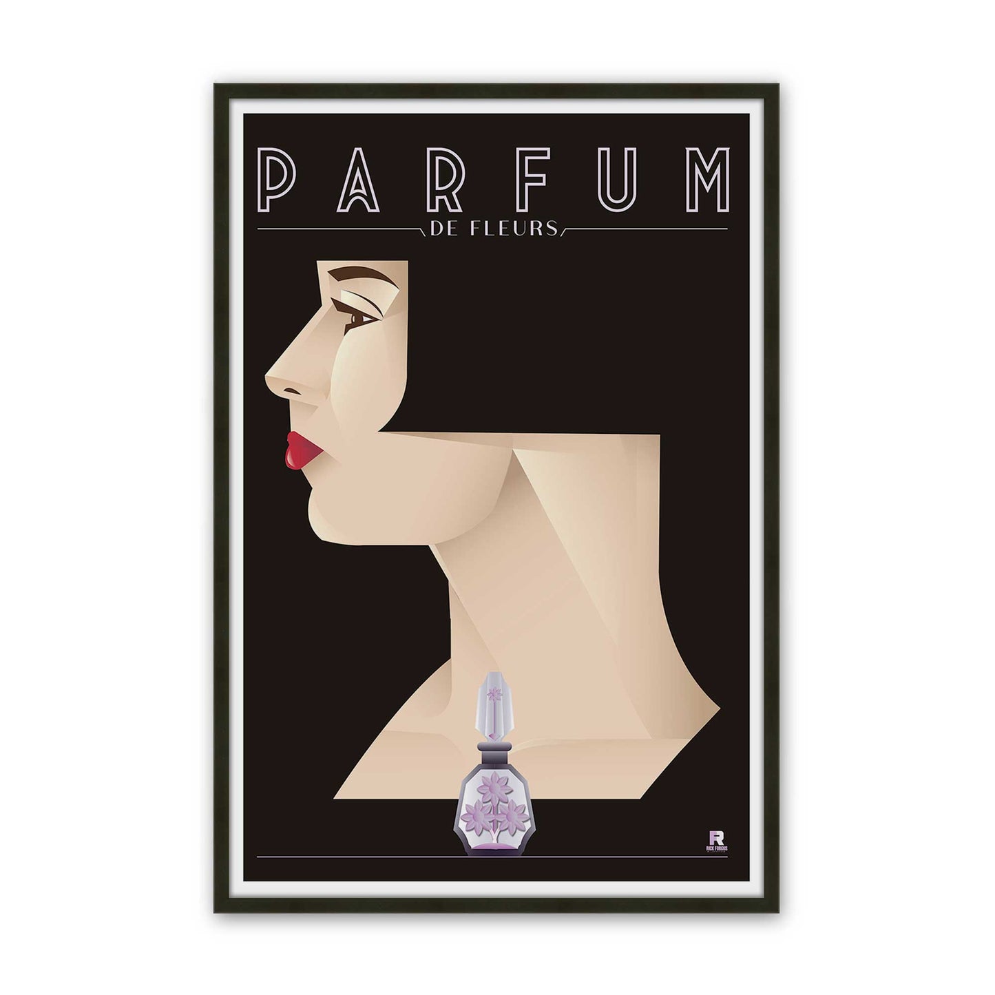 [Color:Satin Black], Picture of art in a Satin Black frame