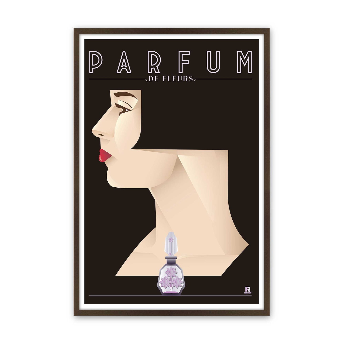 [Color:Brown], Picture of art in a Brown frame