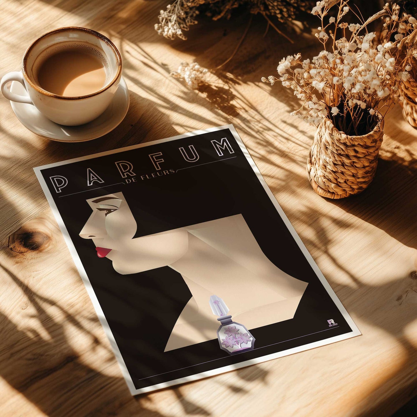 Golden Perfume Muse Paper Print