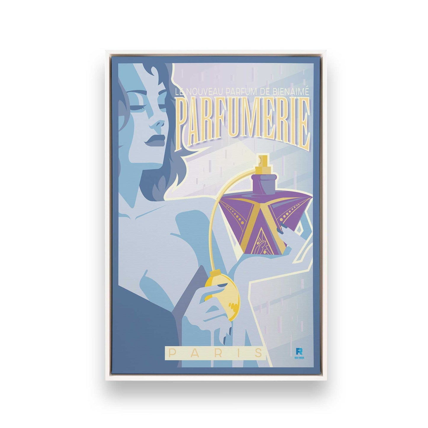 [Color:Opaque White], Picture of art in a White frame