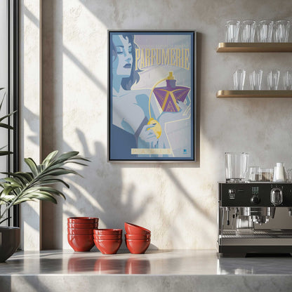 [Color:American Maple], Picture of art in a American Maple frame at an angle