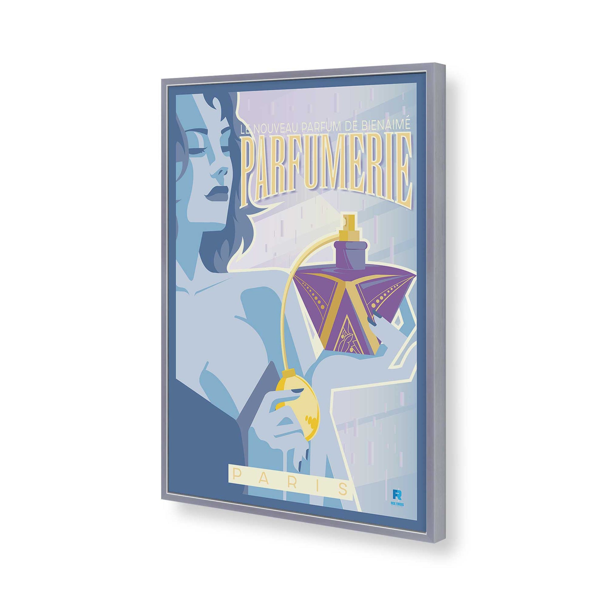 [Color:Polished Chrome], Picture of art in a Polished Chrome frame of the corner