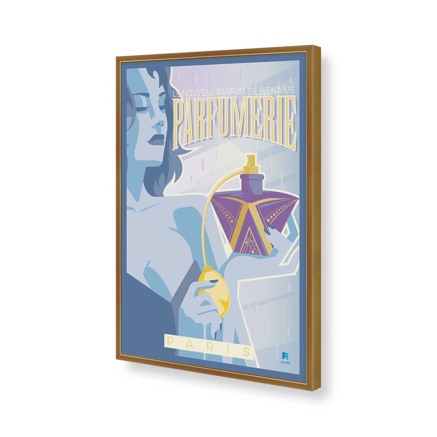 [Color:Polished Gold], Picture of art in a Polished Gold frame of the corner