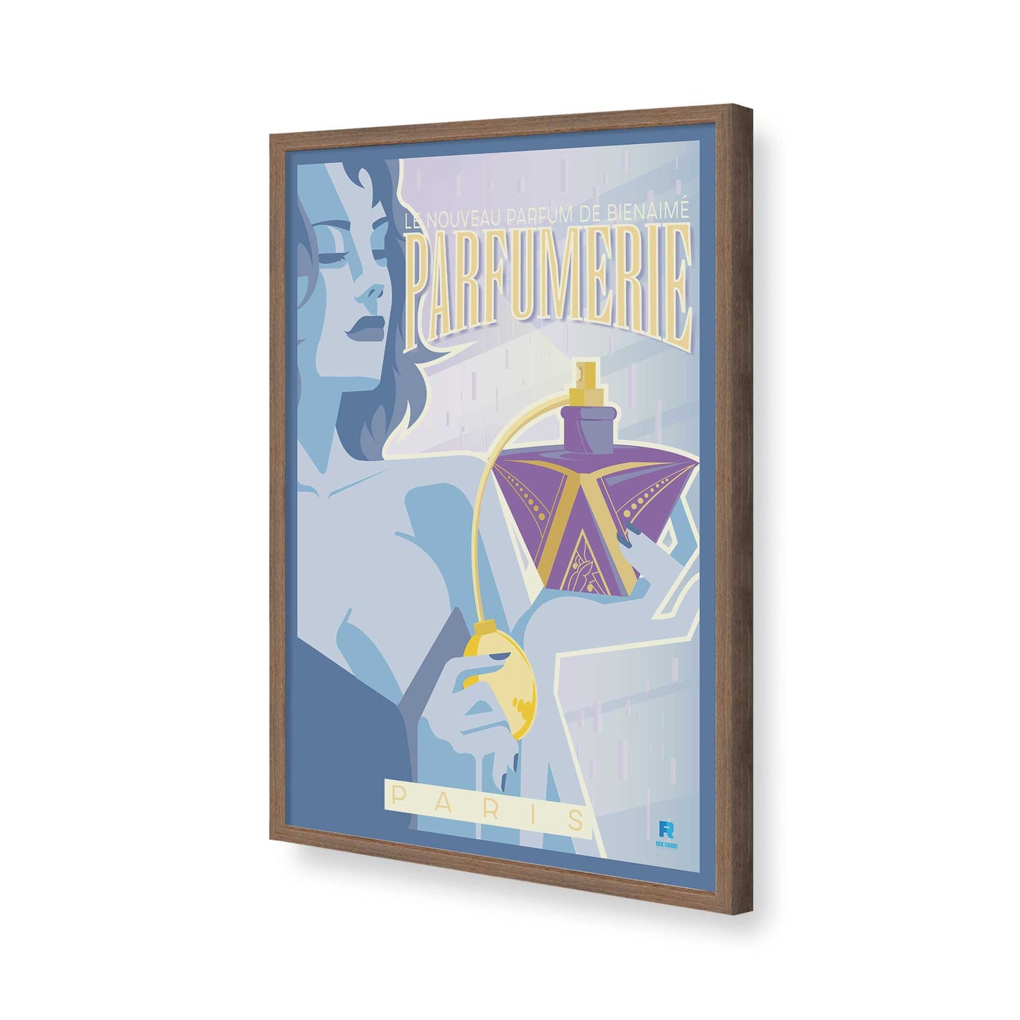 [Color:Walnut], Picture of art in a Walnut frame of the corner