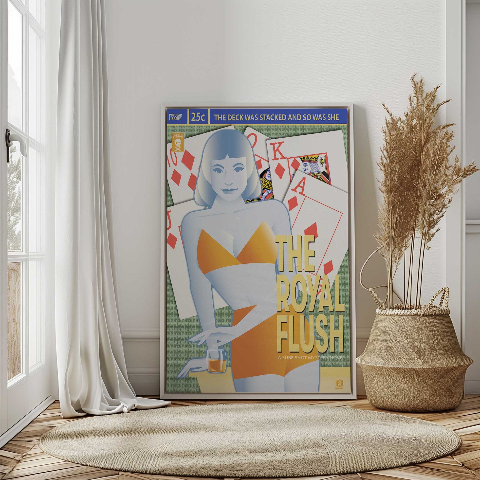 [Color:Opaque White], Picture of art in a White frame at an angle