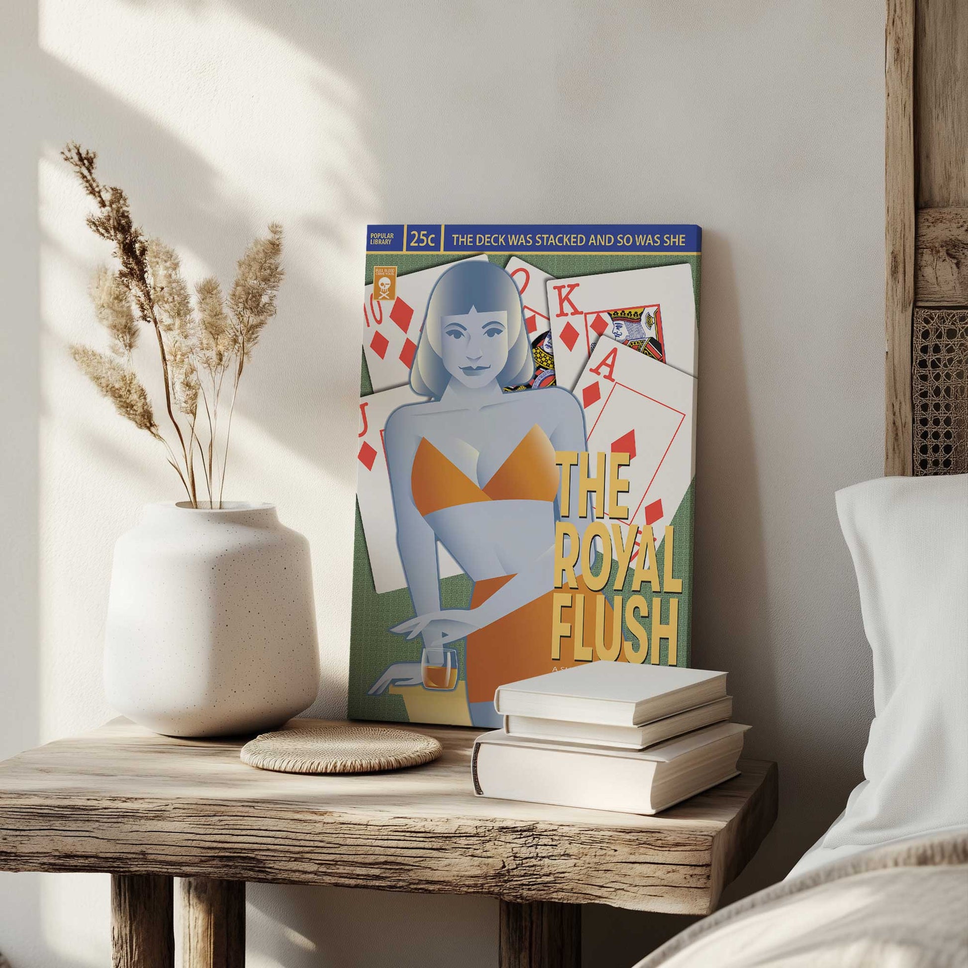 [Color:Stretched Canvas], Picture of art at an angle