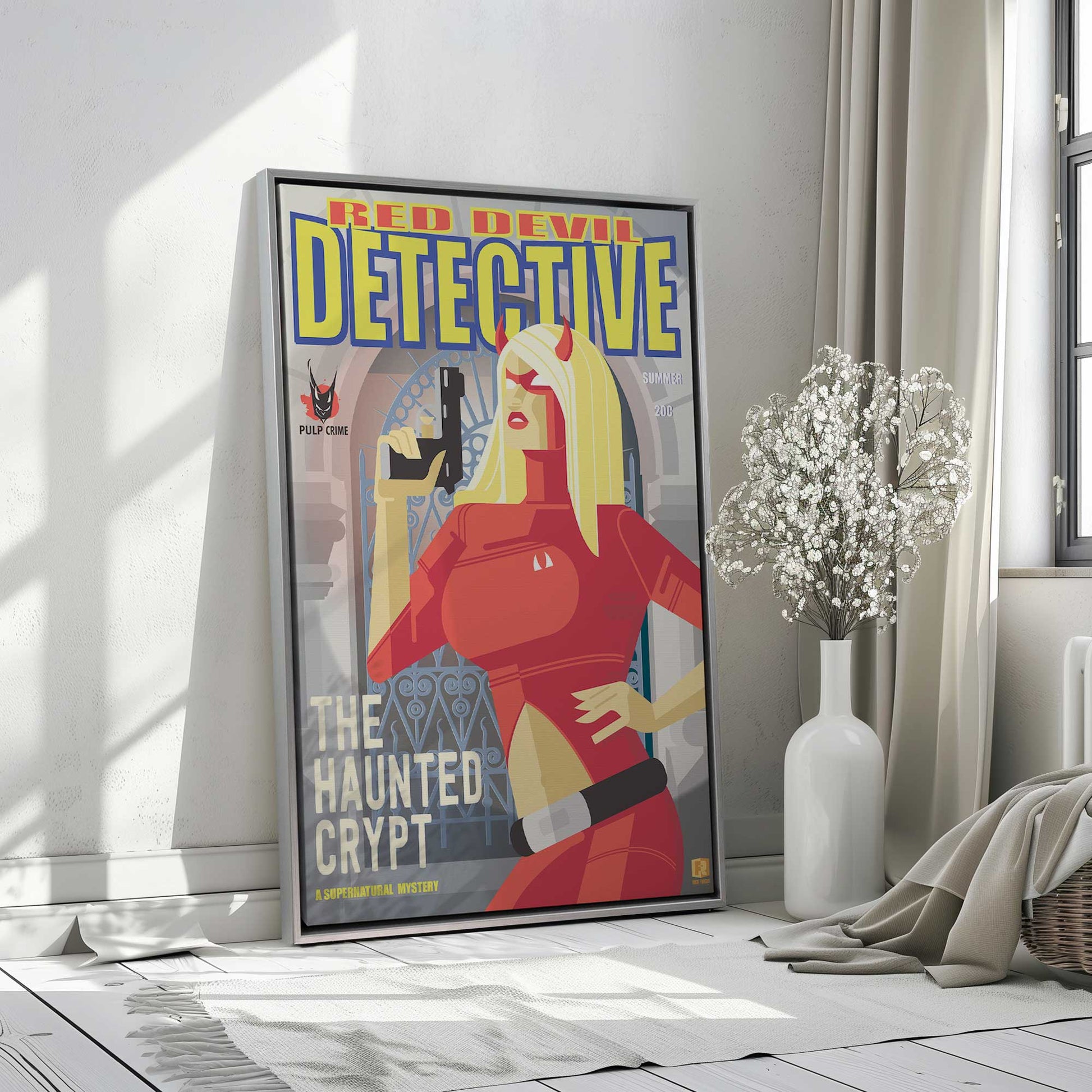 [Color:Polished Gold], Picture of art in a Polished Gold frame at an angle