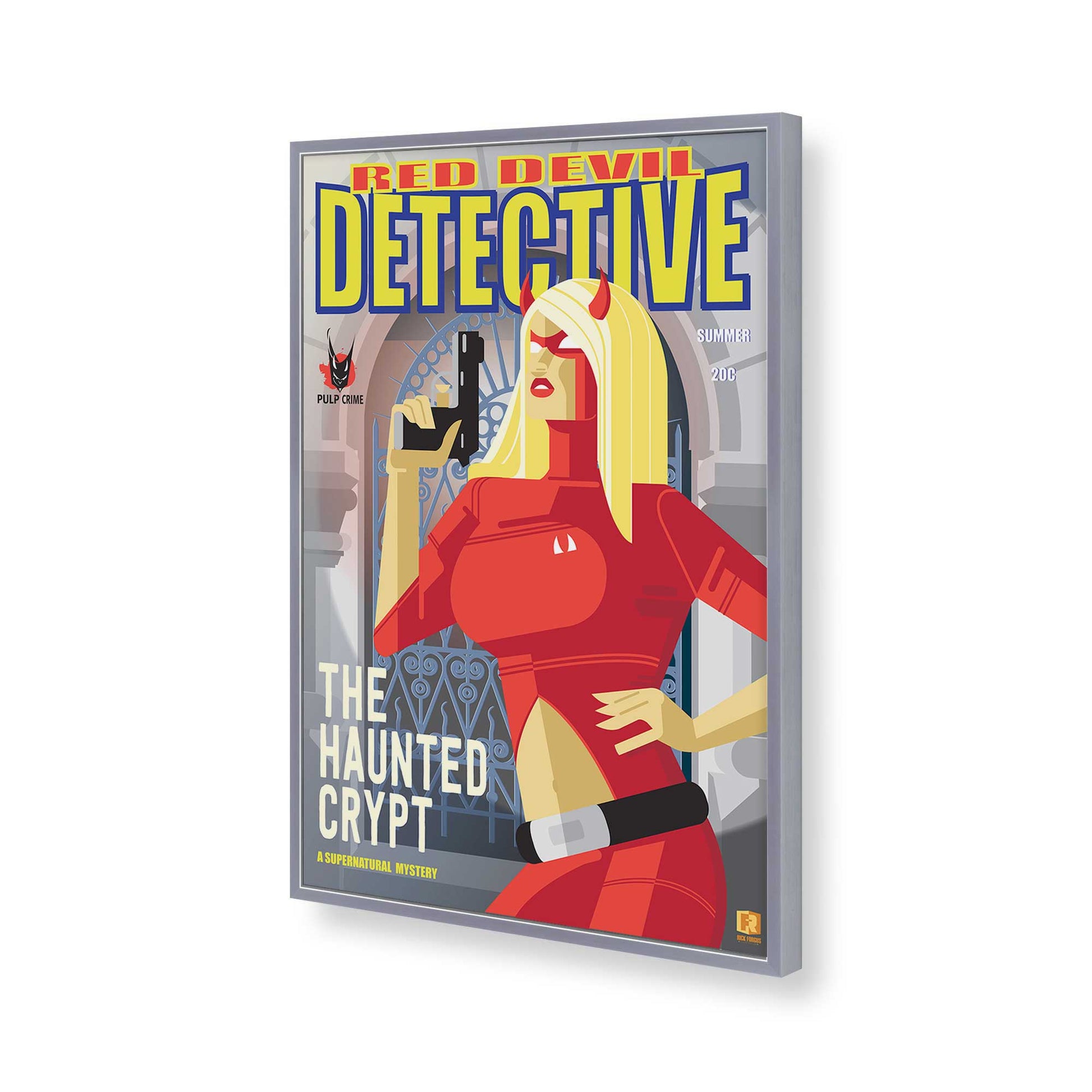 [Color:Polished Chrome], Picture of art in a Polished Chrome frame of the corner