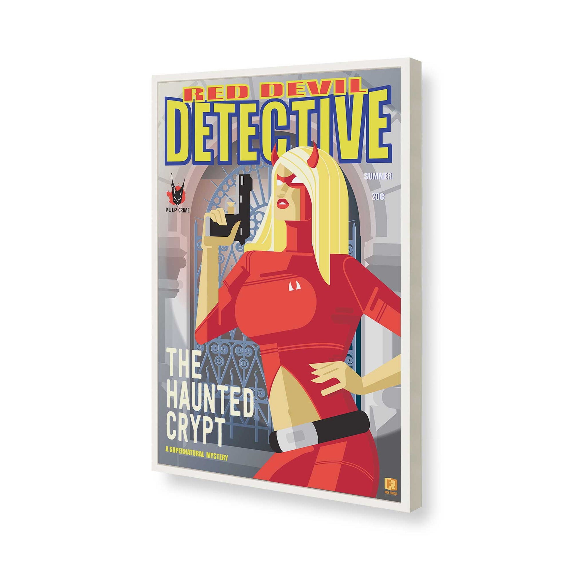 [Color:Opaque White], Picture of art in a Opaque White frame of the corner