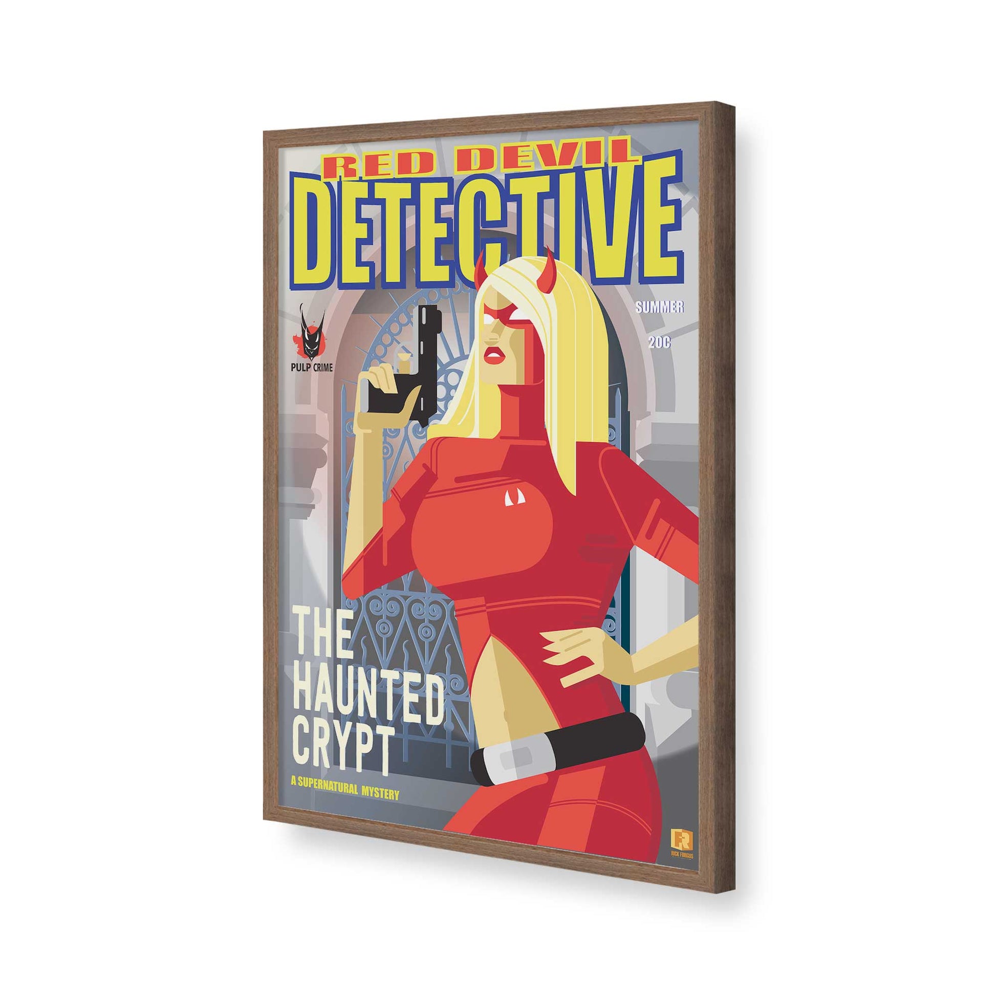 [Color:Walnut], Picture of art in a Walnut frame of the corner