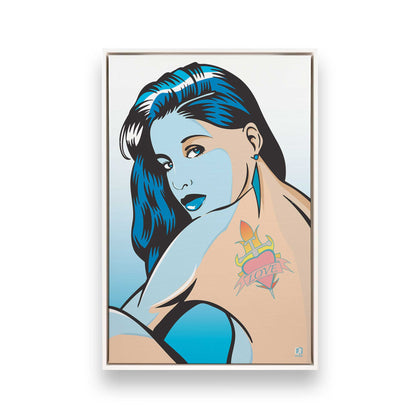 [Color:Opaque White], Picture of art in a White frame