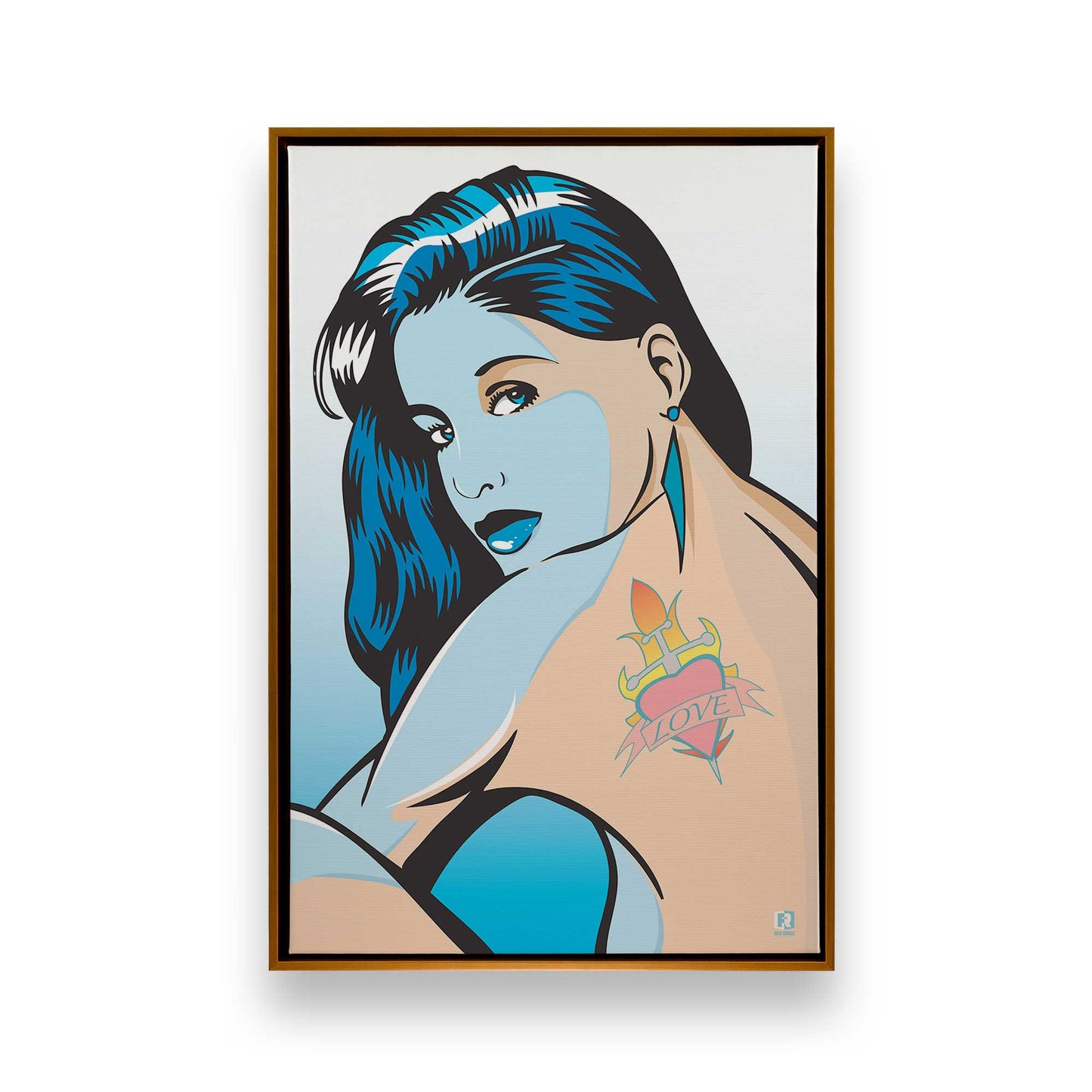 [Color:Polished Gold], Picture of art in a Polished Gold frame