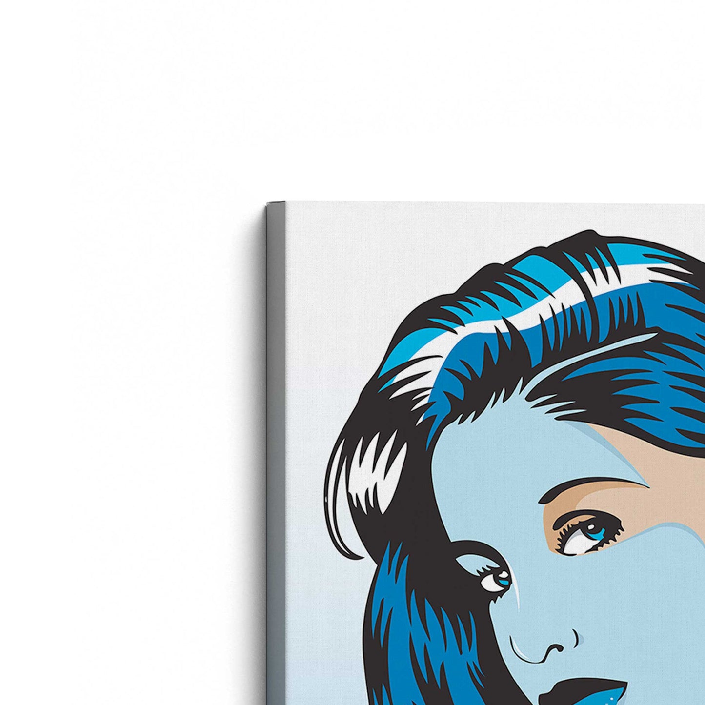 [Color:Stretched Canvas], Picture of the corner of the art