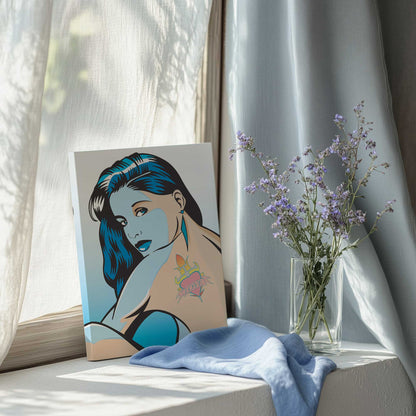 [Color:Stretched Canvas], Picture of art at an angle