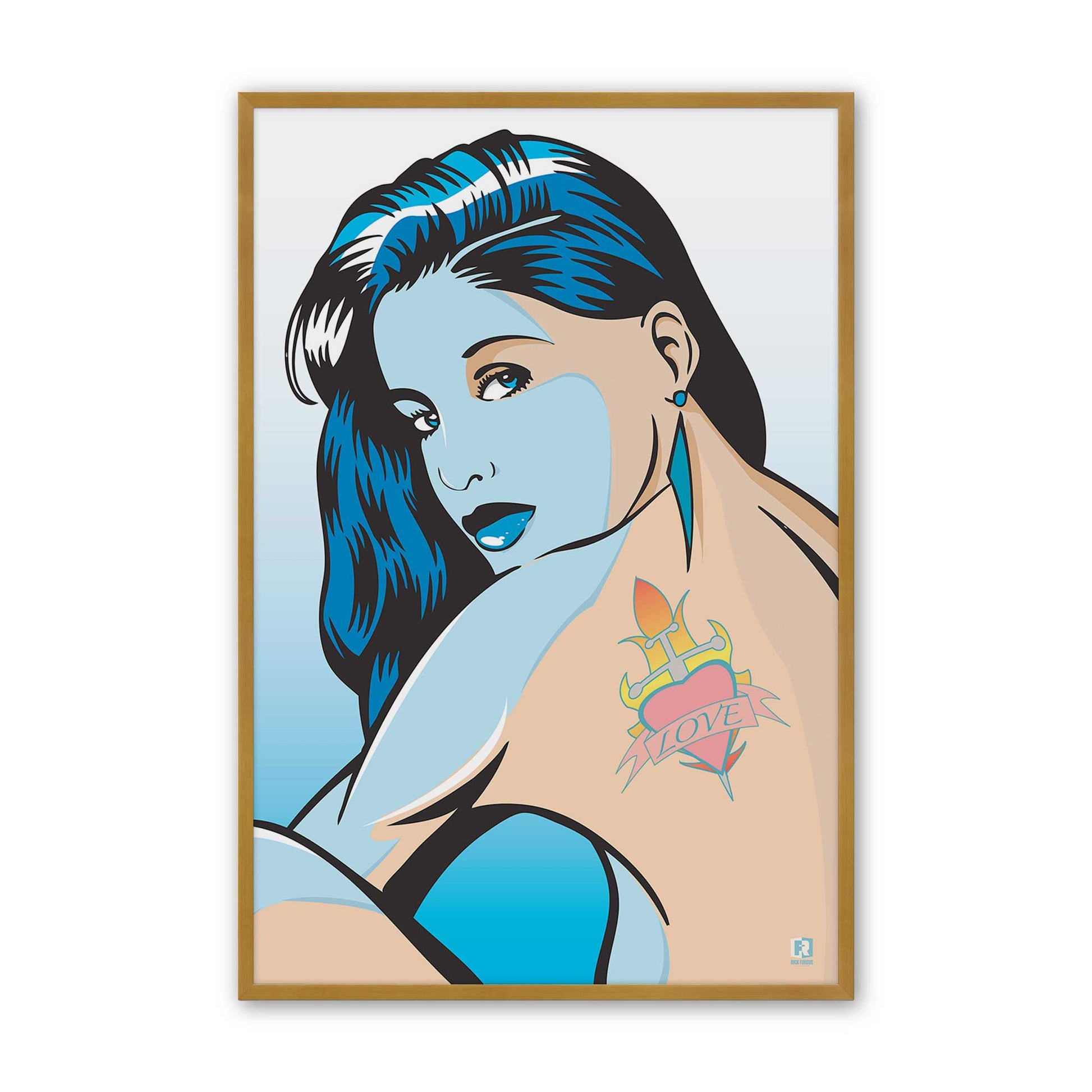 [Color:Polished Gold], Picture of art in a Polished Gold frame