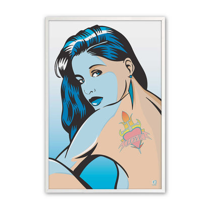 [Color:Opaque White], Picture of art in a Opaque White frame