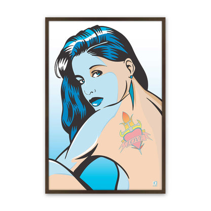 [Color:Brown], Picture of art in a Brown frame