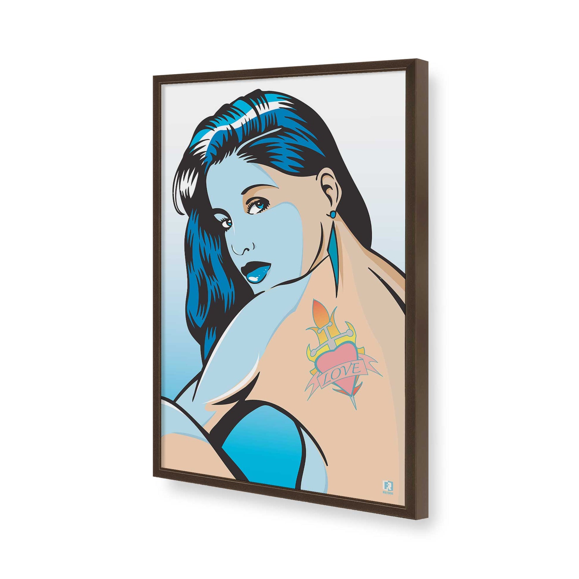 [Color:Belvinder Brown], Picture of art in a Belvinder Brown frame of the corner