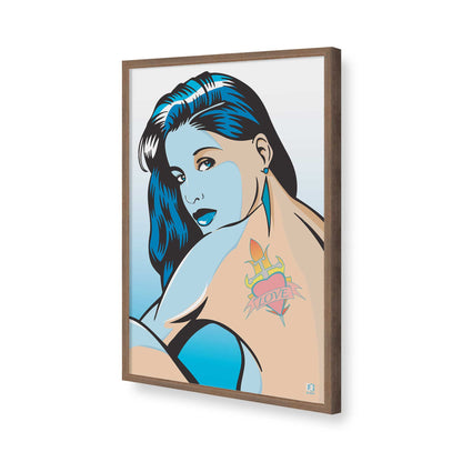 [Color:Walnut], Picture of art in a Walnut frame of the corner