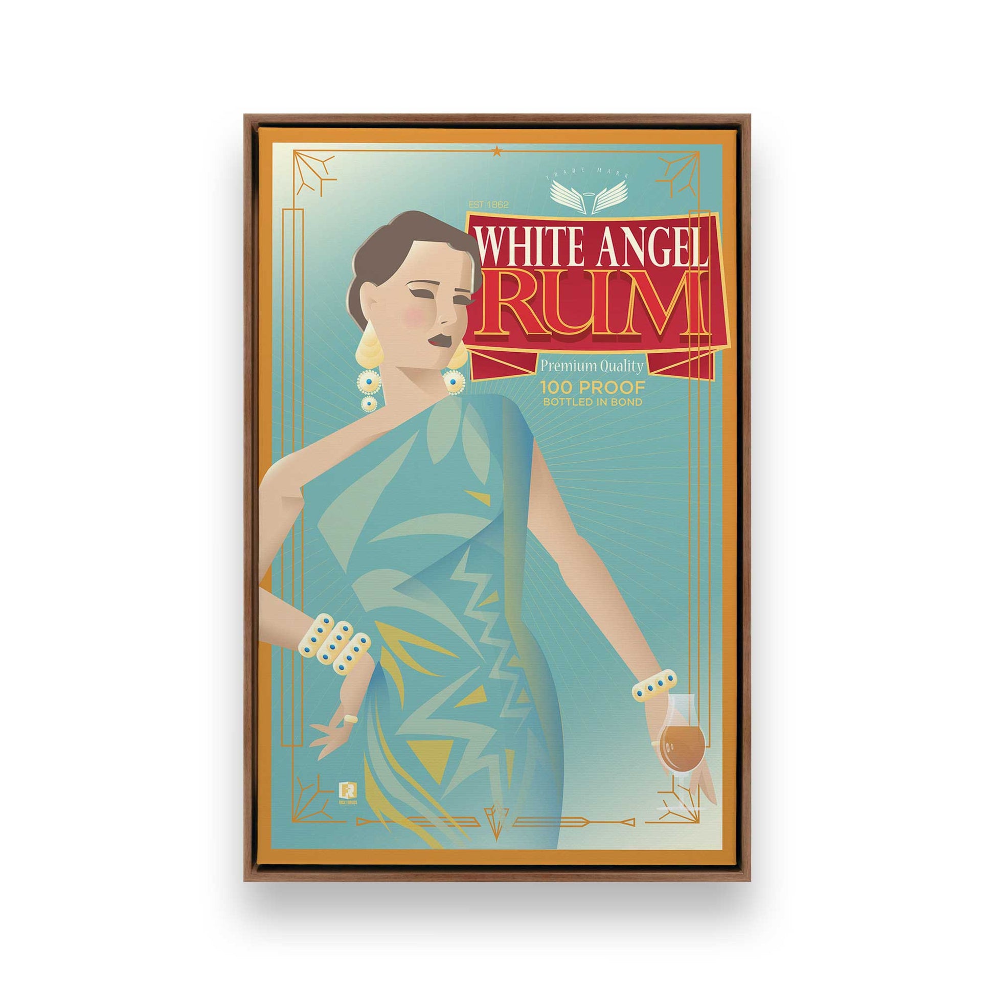 [Color:Walnut], Picture of art in a Walnut frame