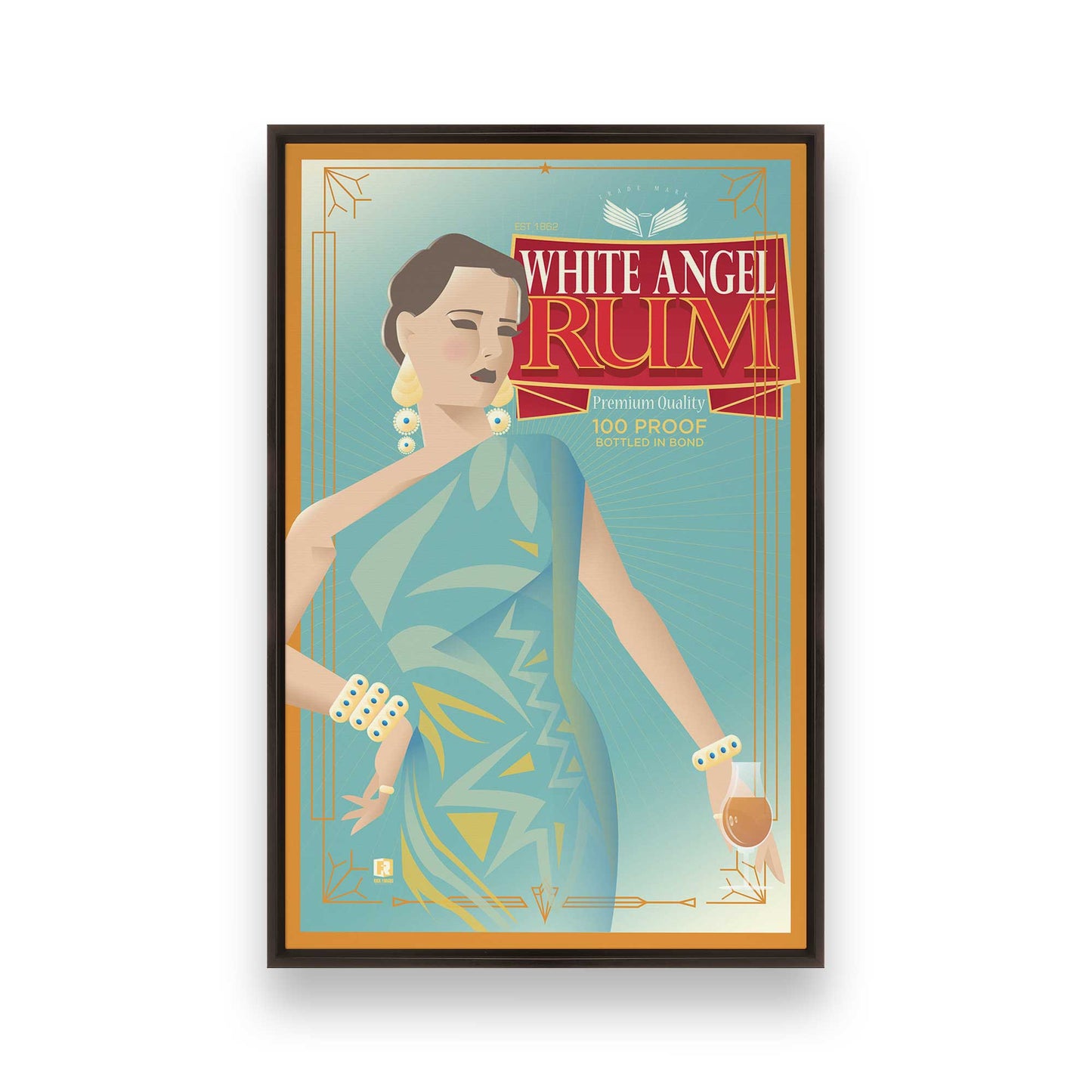 [Color:Espresso], Picture of art in a Espresso frame