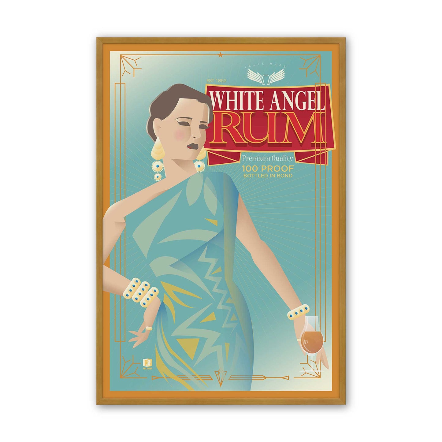 [Color:Polished Gold], Picture of art in a Polished Gold frame