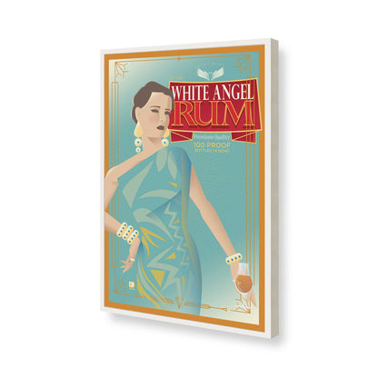 [Color:Opaque White], Picture of art in a Opaque White frame of the corner