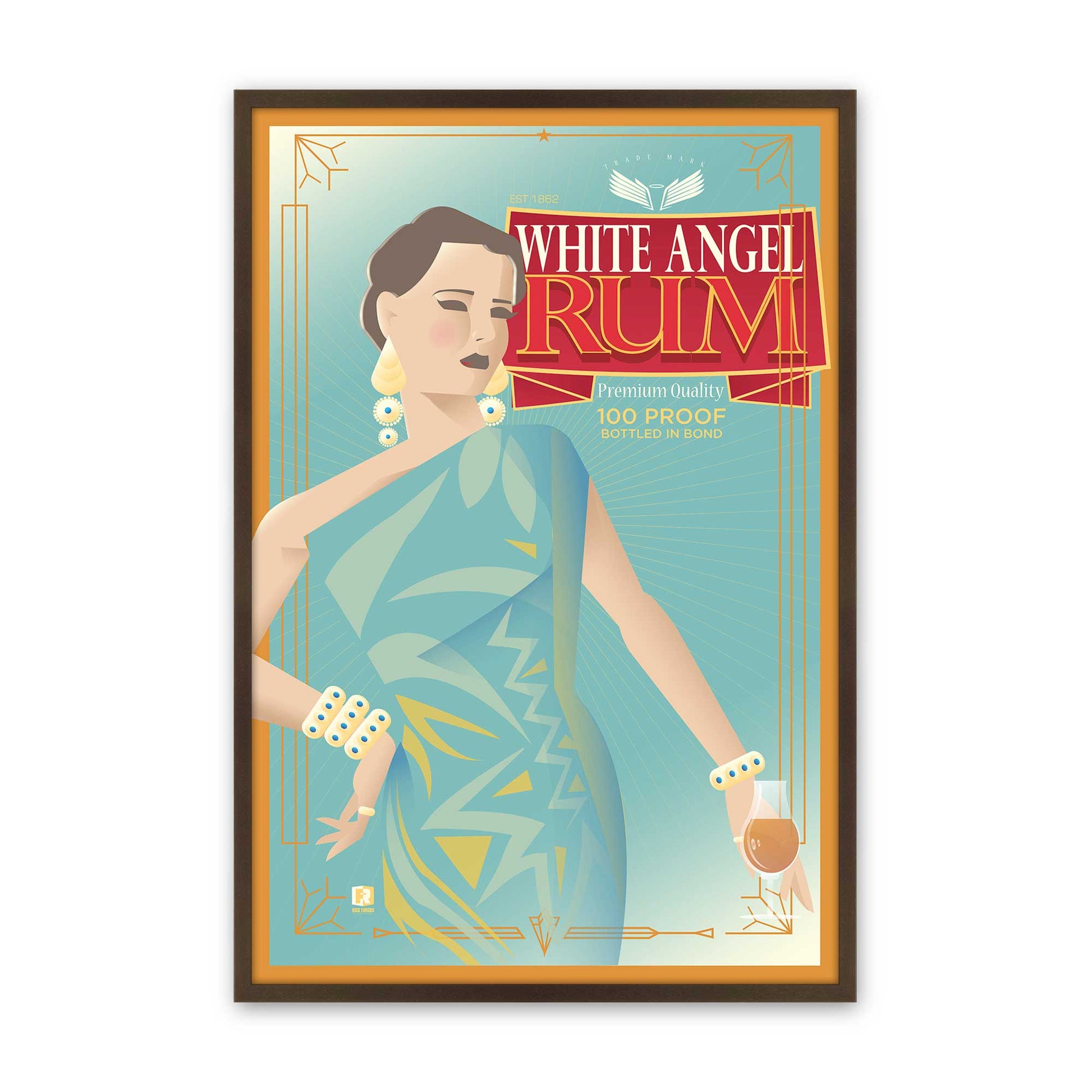 [Color:Belvinder Brown], Picture of art in a Belvinder Brown frame