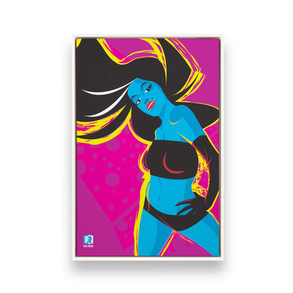 [Color:Opaque White], Picture of art in a White frame