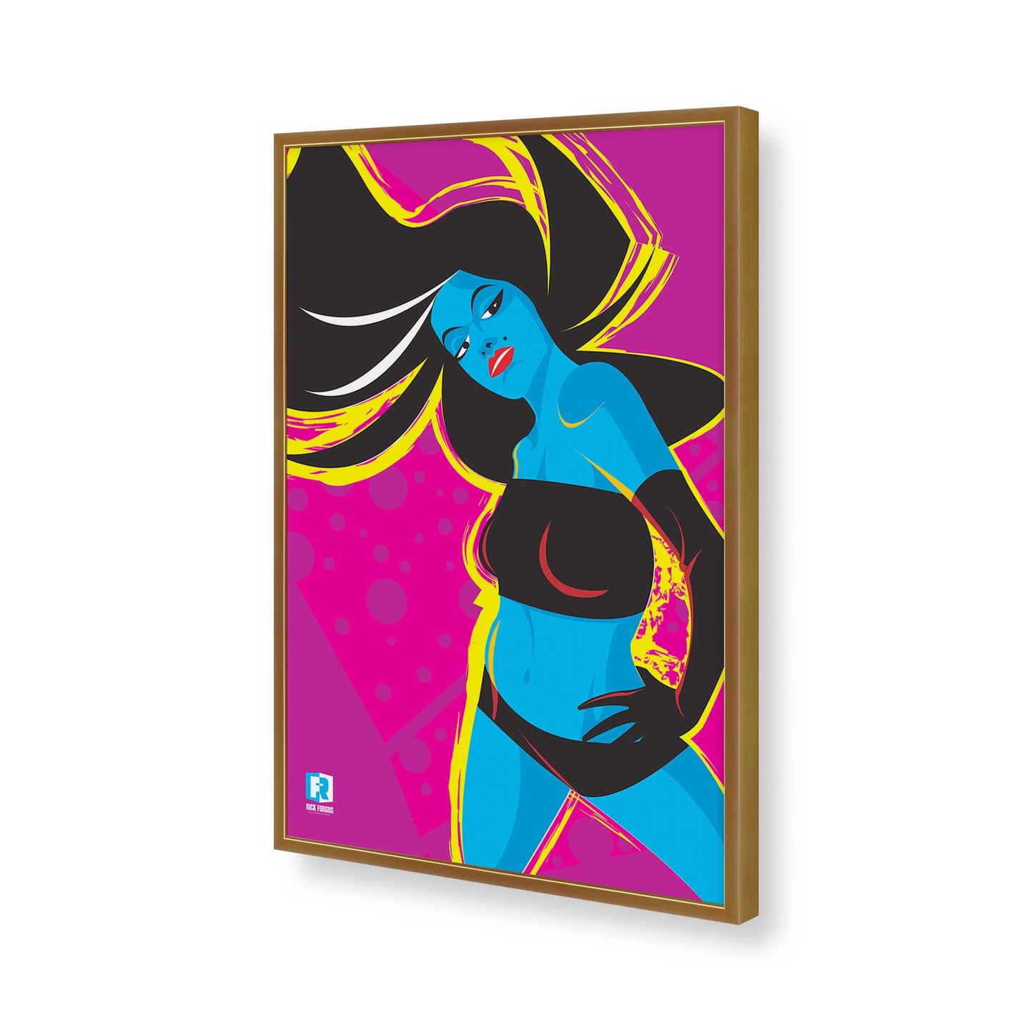 [Color:Polished Gold], Picture of art in a Polished Gold frame of the corner