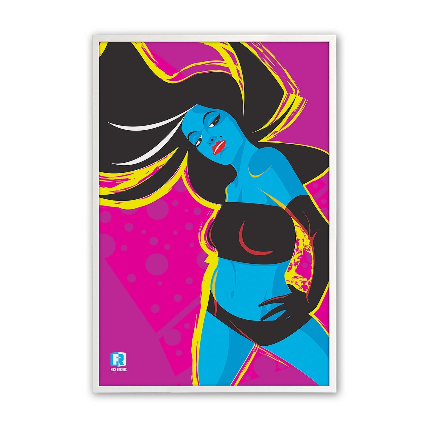 [Color:Opaque White], Picture of art in a Opaque White frame