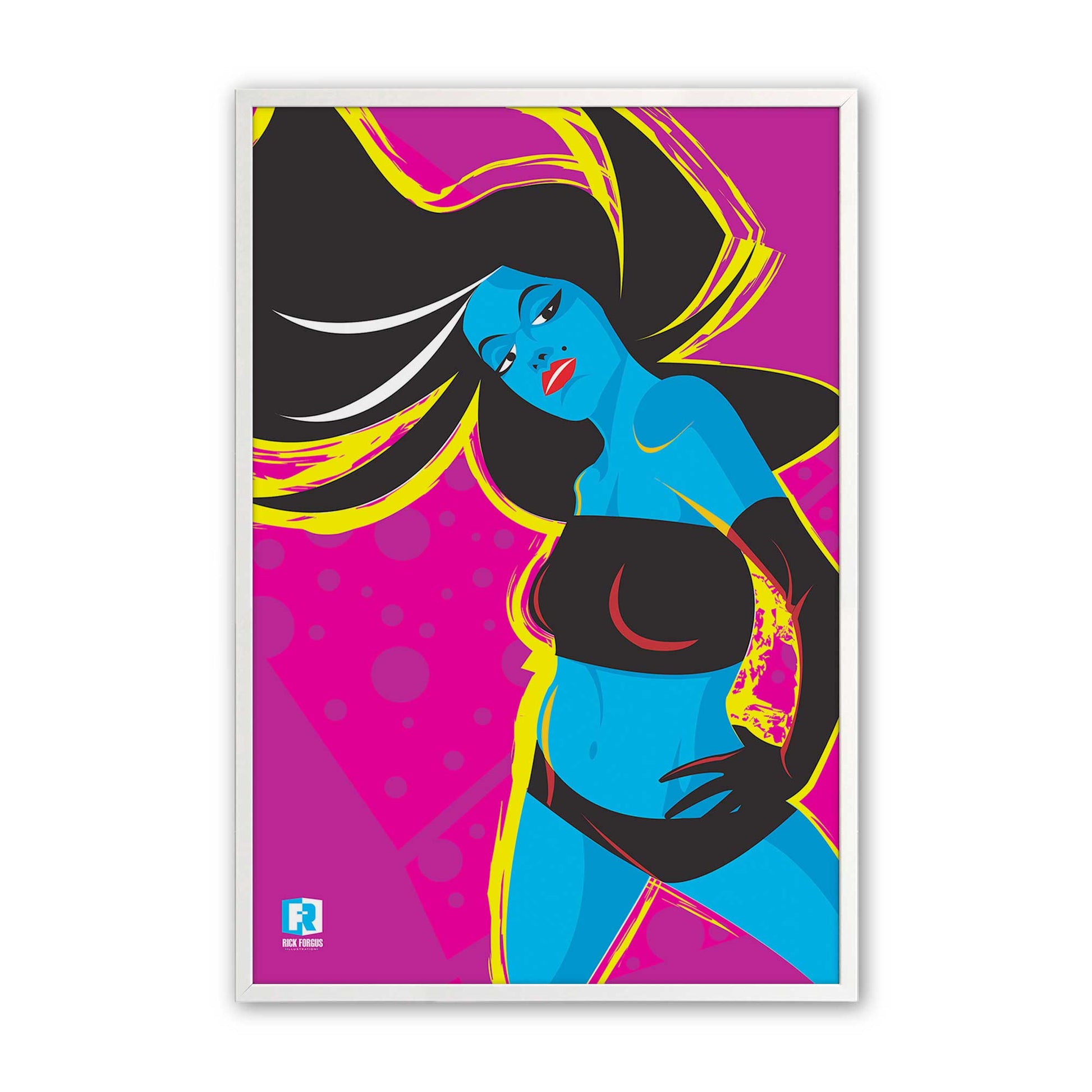 [Color:Opaque White], Picture of art in a Opaque White frame