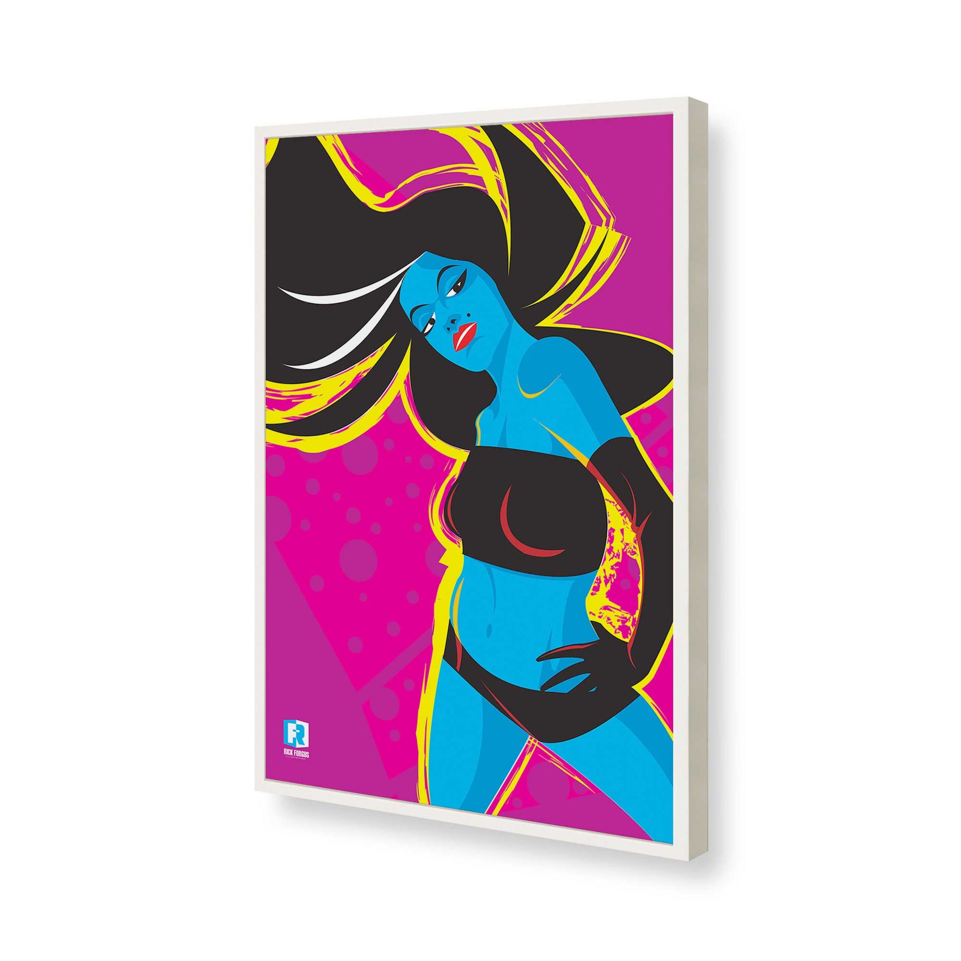 [Color:Opaque White], Picture of art in a Opaque White frame of the corner