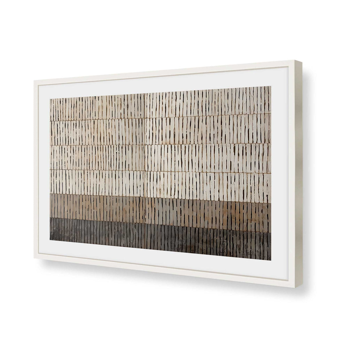 [Color:Opaque White], Picture of art in a Polished Chrome frame of the corner