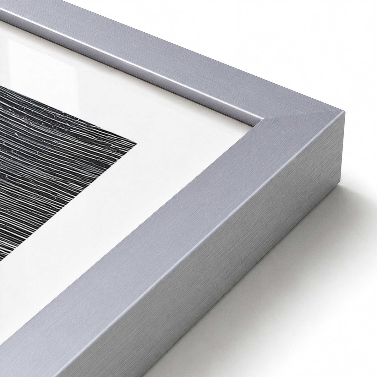 [Color:Polished Chrome], Picture of art in a Polished Chrome frame at an angle