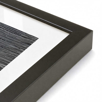 [Color:Satin Black], Picture of art in a Satin Black frame at an angle