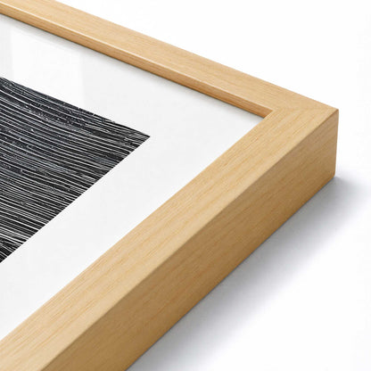 [Color:American Maple], Picture of art in a American Maple frame at an angle