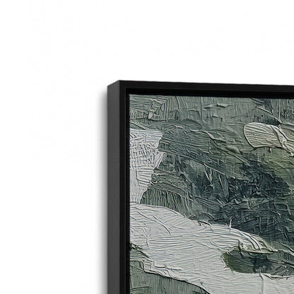 [Color:Satin Black], Picture of art in a Satin Black frame at an angle