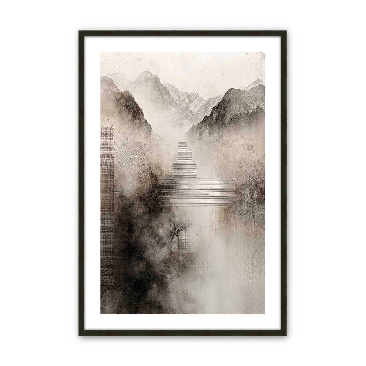 [Color:Satin Black], Picture of art in a Satin Black frame