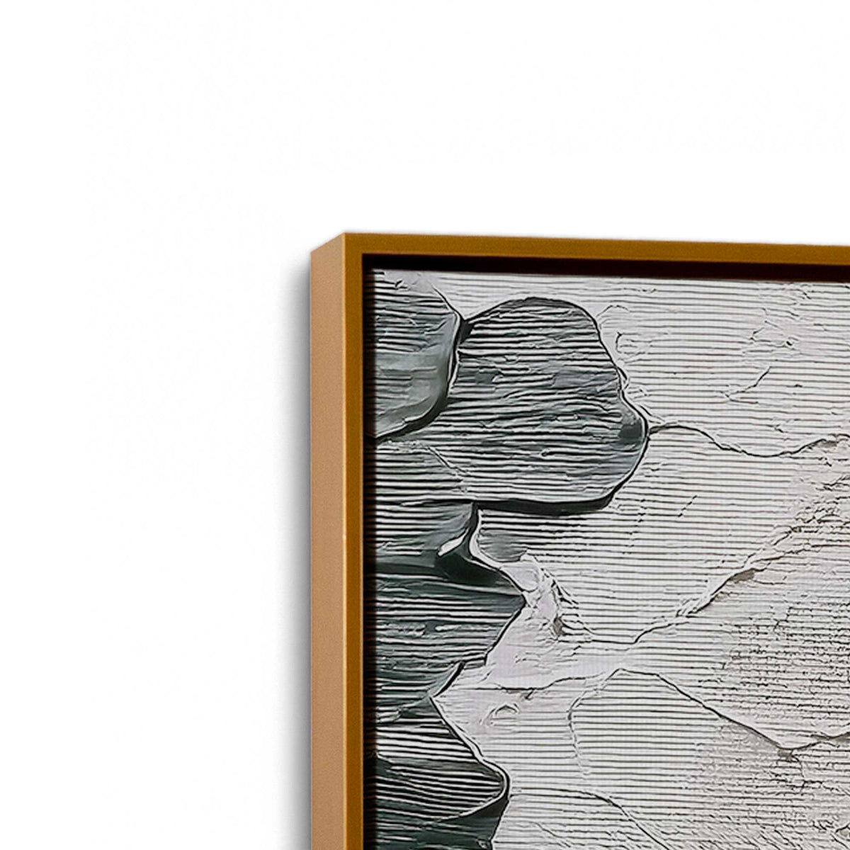 [Color:Polished Gold], Picture of art in a Polished Gold frame at an angle